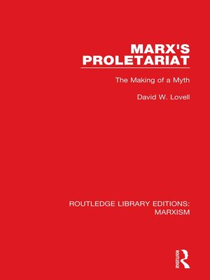 cover image of Marx's Proletariat (RLE Marxism)